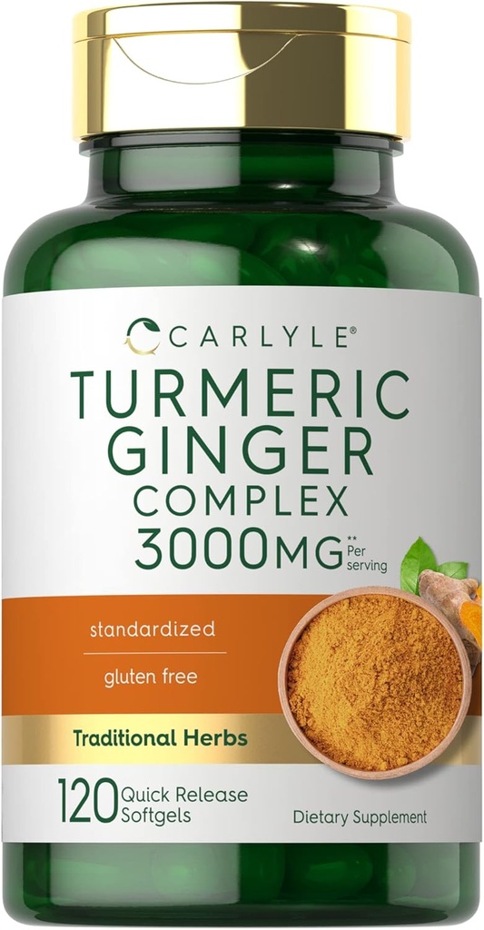 Carlyle Turmeric and Ginger Supplement 3000 mg 