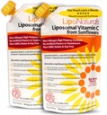 Lipo Naturals Vitamina lipossomal C 1000mg Líquido (2-Pack 60 doses) - Fórmula Natural Imunidade + Suporte Energético - Vegan, China-Free (15 oz / 443ml ea.)