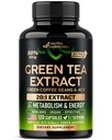 Green Tea Extract - 50% EGCG, Extra Strength 20:1 Extract - Natural Green Tea Supplement + Green Coffee Beans & Apple Cider Vinegar - Energy & Metabolism Support - for Men & Women - Vegan 120 Capsules