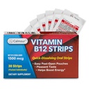 Vitamin B12 Strips 30 Pack | Easy Oral Dissolvable Mint Flavored Strips | 1500 mcg Strips | VIT B12 Dissolve Under Tongue | Methylcobalamin B-12 Vitamin Formula | Vegan Friendly & Gluten Free