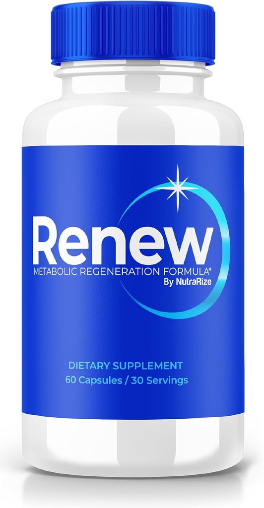 NutraRize Renew Capsules, All-Природні Харчові добавки 800MG таблетки, Розширена формула енергії та підтримка активного способу життя, Re New Pastillas Відгуки (60 капсули)