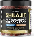 有机物Shilajit Gummys, Sea Moss, Ashwagandha, 105+ Trace Minerals – Organical Burdock Root & Lions Mane Mushroom – 西瓜 Flavor - Vegan & Non-GMO – 美国制造 – 60ct