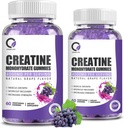 Creatine Monohydrate Gummies Muscle Strength for Men&Women, Energy Boost Pre Work Supplement - Grape Flavor
