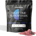 MoonBrew maşın Sleep Tea: Natural Melatonin-Free Sleep Aid / 14 Magnezyum Glycinate & Adaptogens ilə Superfoods | Keto, Whole30 & Vegan | Enjoy Hot və ya Cold - 30 Daxildir