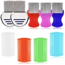 LABOTA 9 stuks Lijs Combs, Flea Combs, Hair Comb Double Sided Fine Tand Combs, Verwijderen Dandruff Comb met metalen tanden, roestvrij staal Louse en Nit Comb voor hoofd Lice behandeling