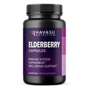 Sambucus Black Elderberry Capsules - Immune Support Supplement for Adults - 400mg of Extract Per Serving for Overall Wellness - Vegetarian-Friendly, Non-GMO, Unflavored - 60 Count, 2 Month Supply