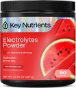 KEY NUTRIENTS Multivitamin Electrolytes Powder No Sugar for Recovery - Refreshing Watermelon Electrolite Powder - Powder Hidration - Tidak ada Kalori, Gluten Free Electrolytes Powder - 90