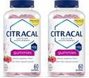 CITRACAL Calcium Gummies, Calcium Supplement with Vitamin D3, Support Bone Health, for Ages 12+, Natural Raspberry Flavor, 60 Count (Pack of 2)
