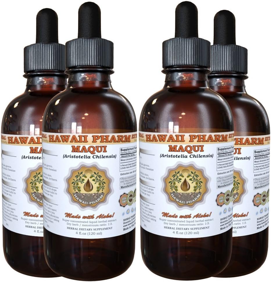 HawaiiPharm Maqui Liquid Extract, Organic Maqui (Aristótelia chilensis)
