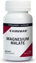 Kirkman - Malate de magnésium 800 mg - 120 Capsules - Soutient le sommeil reposant - Relaxe Nerves et muscles - Hypoallergénique