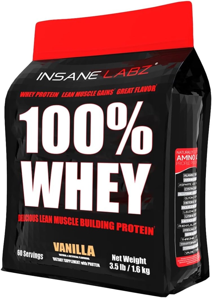 Insane Labz 100 % Whey Protein (60 서빙, 바닐라)