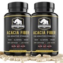Fast Acting, Organic Acacia Senegal Fiber Capsules 600pk. Natural Soluble Fiber Supplement Pill. Vegan Prebiotic Capsules.