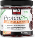 ProbioSlim Kombucha Gummies for Digestive Health, Probiotic for Women and Probiotics for Men Made with 5 Billion CFU, Kombucha SCOBY Probiotic Gummies, Peach, 60 Gummies