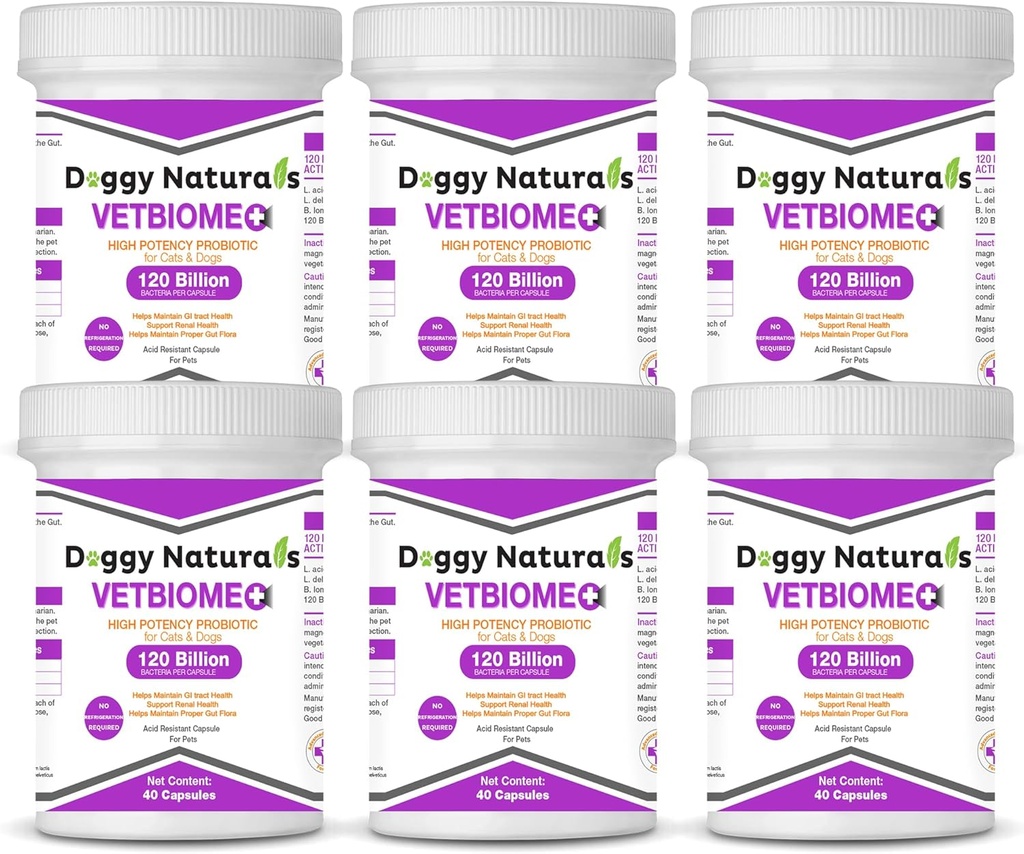 Vetbiome Plus Probiotice de mare potenta pentru animale de companie (240 capsule) Made in U.S.A - NO Frigider necesar !!
