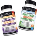 Glutathione Complex with Milk Thistle Extract, Vitamin C & Quercetin + 17-in-1 Imunity Boost Dodatek s Elderberry, Vitamin C, Echinacea & Zinek - Promotes Játra & imunitní podpora