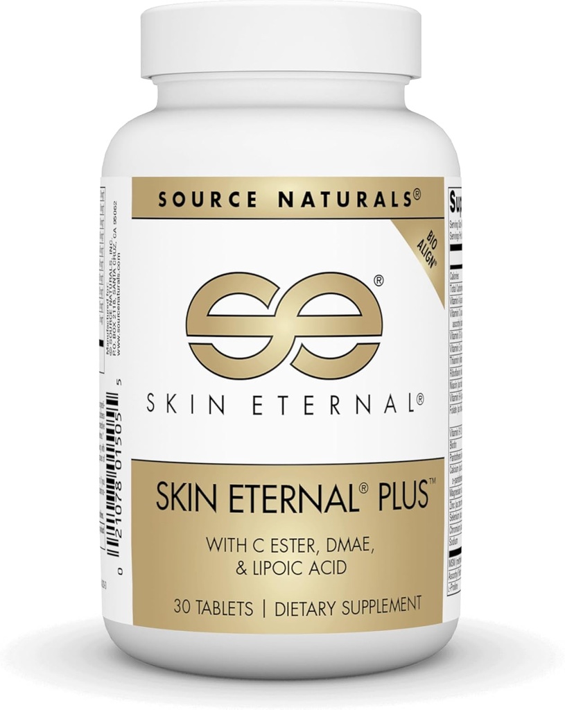 Джерело Naturals Skin Eternal Plus, з C Ester, DMAE, & Lipoic Acid - 30 таблеток