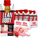 Labrada Lean Body Ready-To-Drink Strawberry Protein Shake, 40g Protein, Whey Blend, 0 Sugar, Gluten Free, 22 Vitamin & Mineces, 17 Ounce (Recyclable Carton & Lid - Paket 12) LABRADA