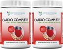 Cardio Complete - Heart Health Support Powder Supplement - 3-in-1 Nitric Oxide Booster con 5,000 L-Arginine, 1000mg L-Citrulline, y Hawthorn Berry, 2 Pack