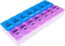 Apex Weekly AM / PM Medication Dispenser, 7- Day Twice-A- Day Pill Organizátor s Easy- Open Lids (Barva května Vary)