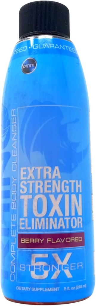Wellgenix Omni Rhino Detox Drink - Toxin Eliminator - Aceeași zi Curățarea lichid - Punch de fructe - 8 fl oz (Pachet de 1)