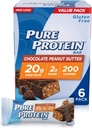 Pur Protein - Gut Protein Bar Chocolate Peanut Butter - Protein Bars-20 Grams de Protein per Bar - Guten Free - 6- 176-Ounce Bars