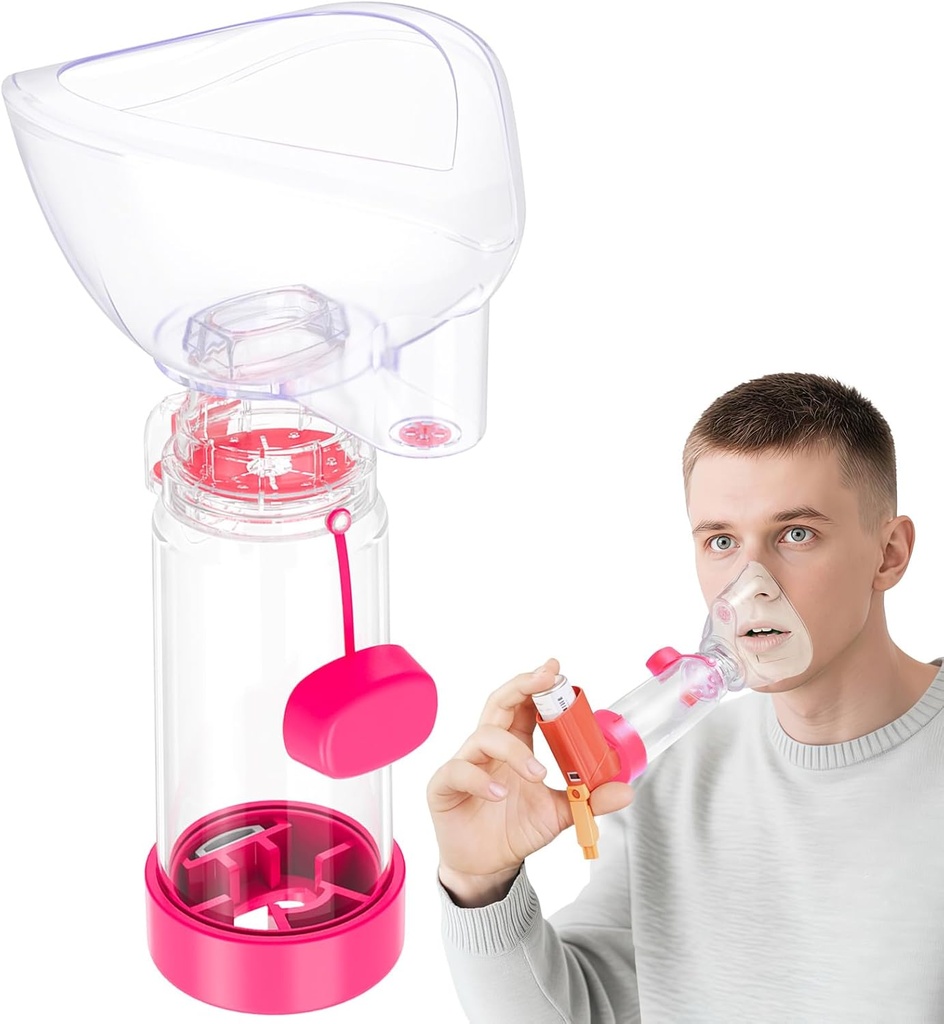 NESSI OTC 带面具空间器和口罩空间器的成人空间器(Pink)