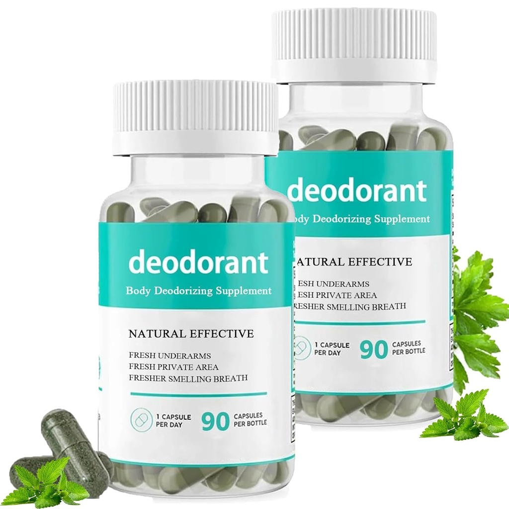 Cos desodoració suplementari, bidy Deodorar Capsules, Capsodorant Capules per a Detox, Digestion, Gut Salut, implementació de l'aparença 90 Capsule (2)