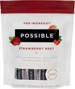Beet Pre-Workout - Strawberry Beet Flavor - Individualmente usado - Contén B-Vitaminas e extracto de cafeína de té verde - fonte de nitratos - 1 saco, 20 sacos Stick