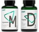 Puori vitamin D3 og magnesium sink Supplement Bundle for sunn muskelfunksjon, bein helse, immun støtte og kalsium opptak - ikke-GMO og glutenfri