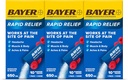 Bayer Rapid אבקת הקלה Packs with Aspirin & Caffeine, Dissolvable Fast Acting Pain Relief for Headache, שריר וכאב גוף, Raspberry Flavor (Packaging עשוי להשתנות), חבילת של 3 x Count 10