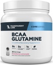 Transparentní Labs BCAA glutamin - 8000 Mg BCAA Powder s L glutaminu pro post cvičení zotavení, růst svalů, & Zvýšená endurance - 30 Služení, Jahodová citronáda