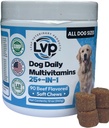Multivitaminas &amp; Suplementos para perros - Krill Oil, Omega 3,6,9, precarioprobióticos, Vitaminas Esenciales, para articulaciones de cadera, piel &amp; abrigo,Digestivo, Apoyo Inmunitario (90 Chews)