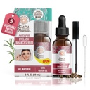 GuruNanda Natural Castor Oil Eyelash Rosemary Oil ilə Serum inkişaf - Fırçası Applicator və 5 Pipettes, Eyebrows və Ayıdlar üçün Natural Saç səyahət, 2 Fl Oz Oz Oz