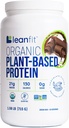 LeanFit Organic Plant-Based Protein Powder, Natural Chocolate Flavor - Vegan, USDA Organic Certified, Soy-Free, Gluten-Free, Dairy-Free, Sugar-Free, Non-GMO - 21g Protein, 18 Servizos, 1.58 Pound Tubo