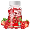 Creatine Monohydrate Gummies Complex for Men & Women -Advanced Formula W/L-Taurine + Vitamin B12, Sugar Free Chewable Supplement,90 Strawberry Gummies