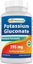 Best Natural Potassium Gluconate Supplement 595 Mg Tablet, 250Count