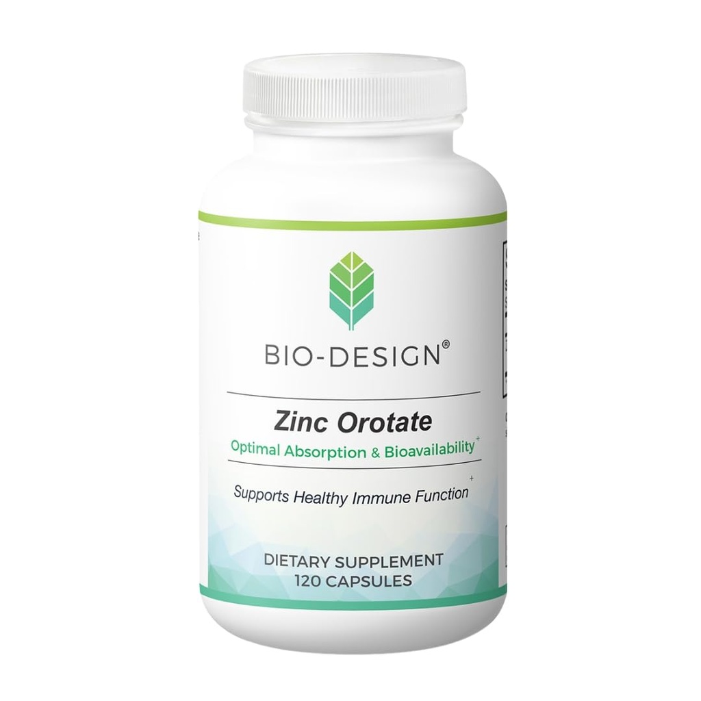 Zinc Orotate - Bioavailable Chelated Mineral Supplement - 20mg per Capsule- Supports Immune & Metabolic Health - Vegan Friendly - 120 Capsules