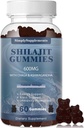 Shilajit Gummies med Ashwagandha och Chaga för Män & Kvinnor - Shilajit Supplement med Trace Minerals & Fulvic Acid för energi och immunitetssupport, 60 Gummies
