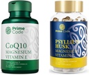 Prime Code CoQ10 250mg з магнію Гліцинат і вітаміном Е, Psyllium Husk Капсули з магнієвим цитратом і вітаміном С