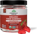 OrganIC INDIA סיבים חניכיים למבוגרים - Prebiotic סיבים, תוספי תזונה, בריאות העיכול עבור גברים ונשים, טבעוני, סוכר נמוך, non-GMO - Strawberry, 60 חניכיים