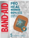 Band- Aid Brand Pro Heal Hydrocoloid Żel Pads, Bardzo duże wodoodporne Bandaże dla lepszego gojenia mniejszych ran, Sterylne opatrunki pierwszej pomocy, 5