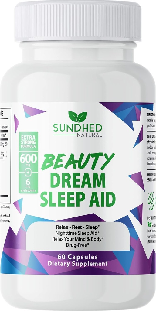 Sleep Aid Beauty Dream Aid is a Non Habit Forming Sleep Formula dengan Melonasin dan Valerian Root, Sleep Amazing and Wake up Refresh, Obtain A Natural Sleep, Made in USA