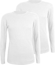 Comfneat Men 's 2-Pack Thermal Long Sleeve Undershirt Waffle Minkštas komfortiškas ekipažo kaklo apatiniai drabužiai Top Shirts vyrams