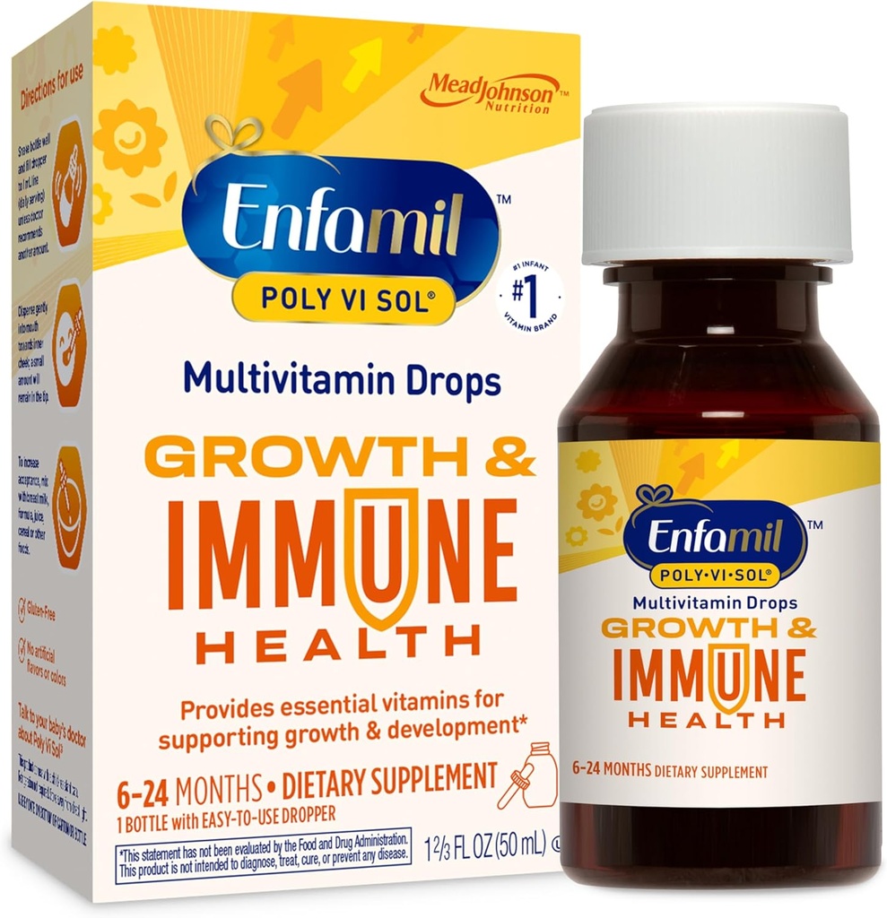 Iron 50 mL ilə Enfamil Poly-Vi-Sol Multivitamin Supplement Drops