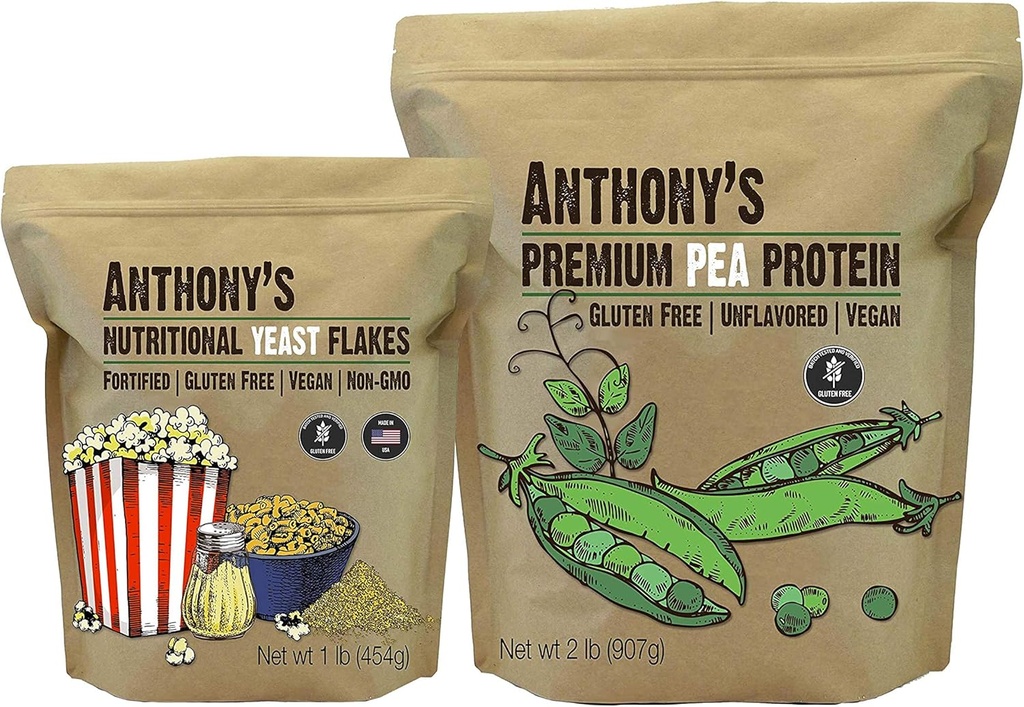Питательные дрожжи Энтони Premium Pea Protein 2lb & 1lb