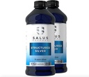 Structured Silver Liquid - Daily Immune Support Supplement with 15ppm Advanced Structured Silver Technology - All Natural with No Additives - 16 Ounce Bottle (2 Pack)