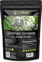 Go Nutra Siberian Ginseng - Eleuthero Root Powder TENIDO 4:1 Extracto 4X Times Stronger ← Apoya Energía " Stamina TEN Natural " Eleutherococcus Senticosus Silencio No-GMO Silencio 1lb (16 onzas)
