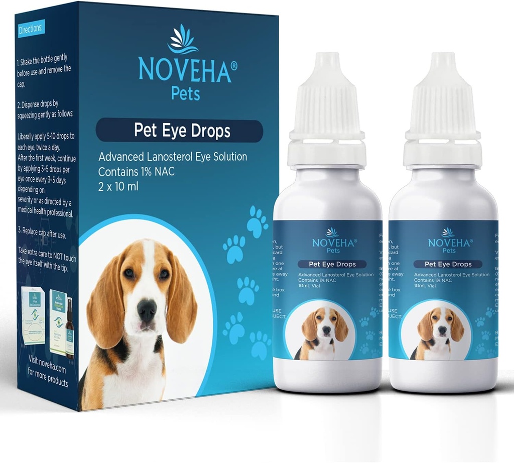 NOVEHA Pet Drops     по Разширено Lanosterrol Solution + NAC (2 x 10 mL)