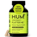 HUM Flatter Me Extra Strength Digestive Enzymes for Women, Men, Digestive Gut Bloating Supplement, Ginger, Peppermint Leaf, Fast Acting Anti Bloat Pills Multi Enzyme for Debloating, 60 Capsules