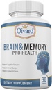 Brain & Memory Pro Health - Naturligt stöd för kognitiv funktion - Mind & Memory Supplement för hjärnhälsa - Vegan och icke-GMO - Made in USA - 30 kapslar